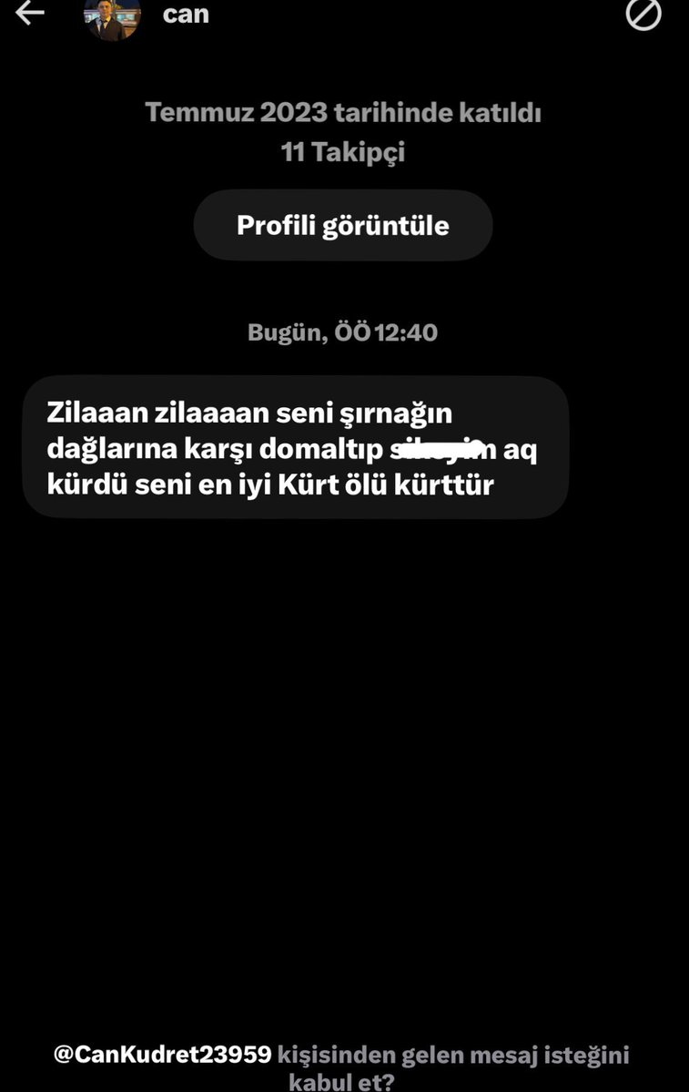 elaziglibektasi's tweet photo. Devlet eğer Kürtlerle barış ve demokratik bir sürec istiyorsa, ilk önce kızlara "etnik kökeninden dolayı" ahlaksız mesajlar yazan Konyada oturan Can Kudret ve sapık türevleri hakkında gerekli işlemi yapsın @EmniyetGM ne işe yarıyorsunuz siz aga ? https://t.co/S8mRyMvbp4