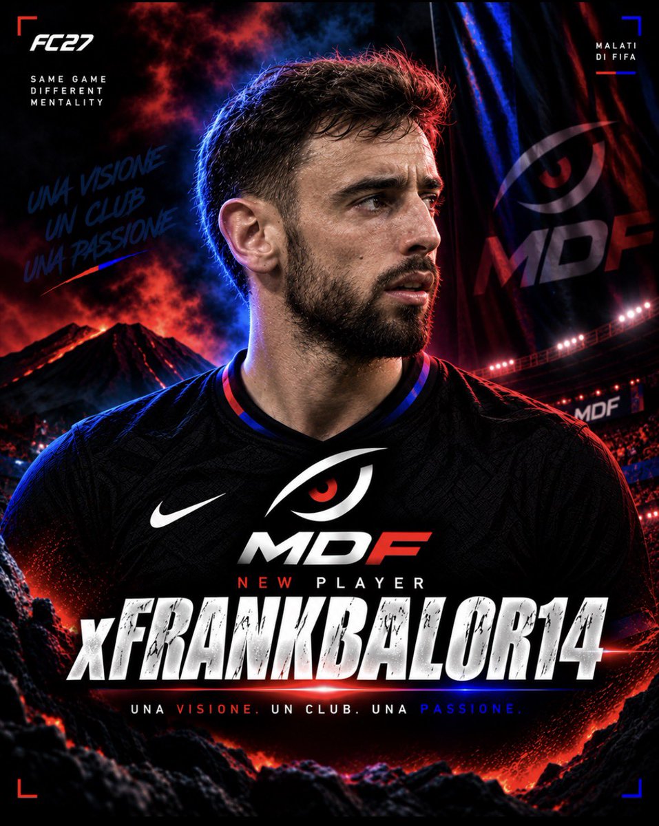 MDFCLUBFC's tweet photo. 🔴🔵 𝑼𝑭𝑭𝑰𝑪𝑰𝑨𝑳𝑬 🔴🔵
@FrancescoBalor è 𝙪𝙣 𝙣𝙪𝙤𝙫𝙤 𝙜𝙞𝙤𝙘𝙖𝙩𝙤𝙧𝙚 𝙙𝙚𝙞 𝙈𝙖𝙡𝙖𝙩𝙞 𝙙𝙞 𝙁𝙞𝙛𝙖
Benvenuto ❤️💙
#FC27
#mammoriri #MDF https://t.co/WKoCSmD2Qe
