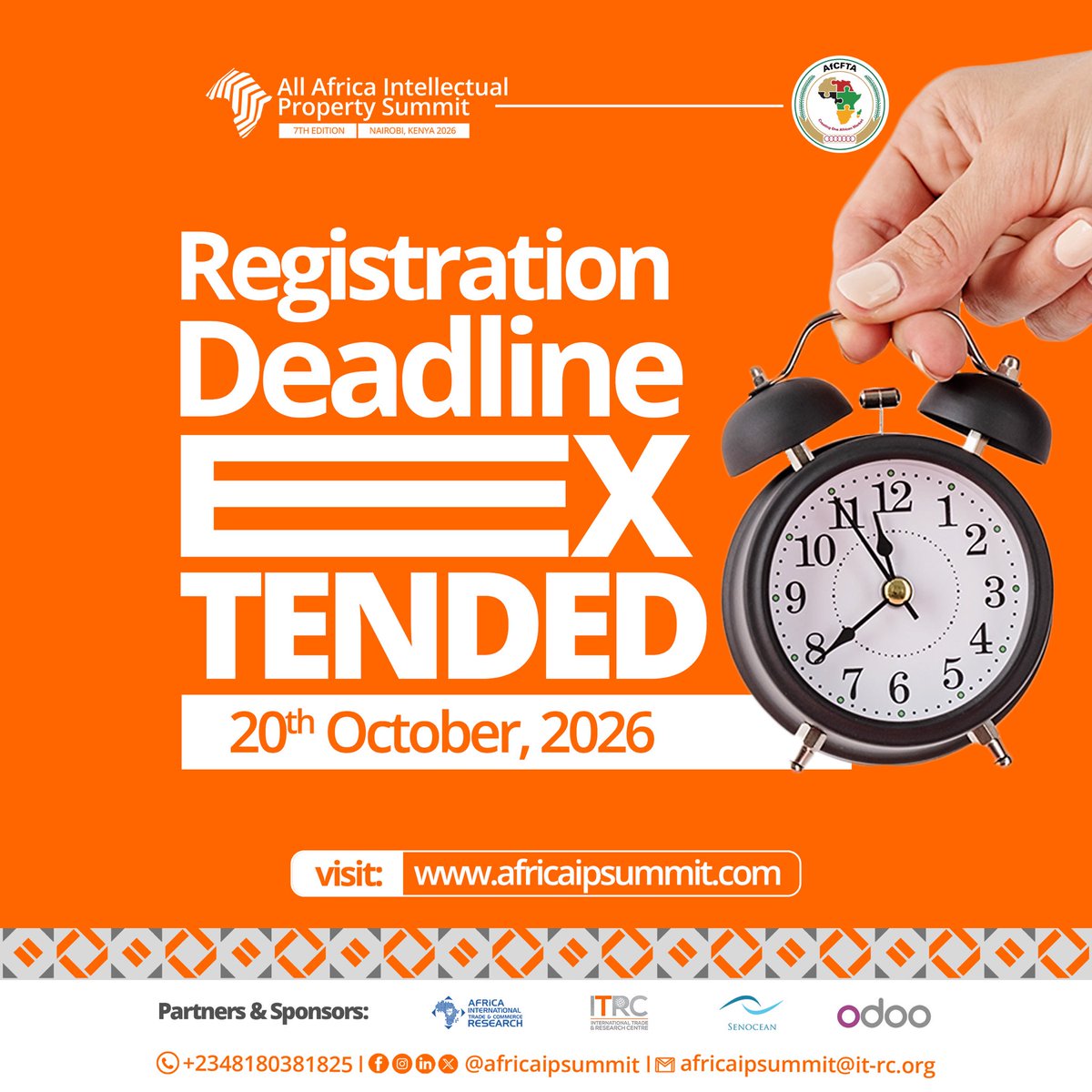 africaipsummit's tweet photo. More time to register. More time to plan. 

More time to get ready for three days of conversations, connections and opportunities.

Your seat is still up for grabs. Go get it!
https://t.co/ghAkyvK432 https://t.co/lA9aBzZ1vY