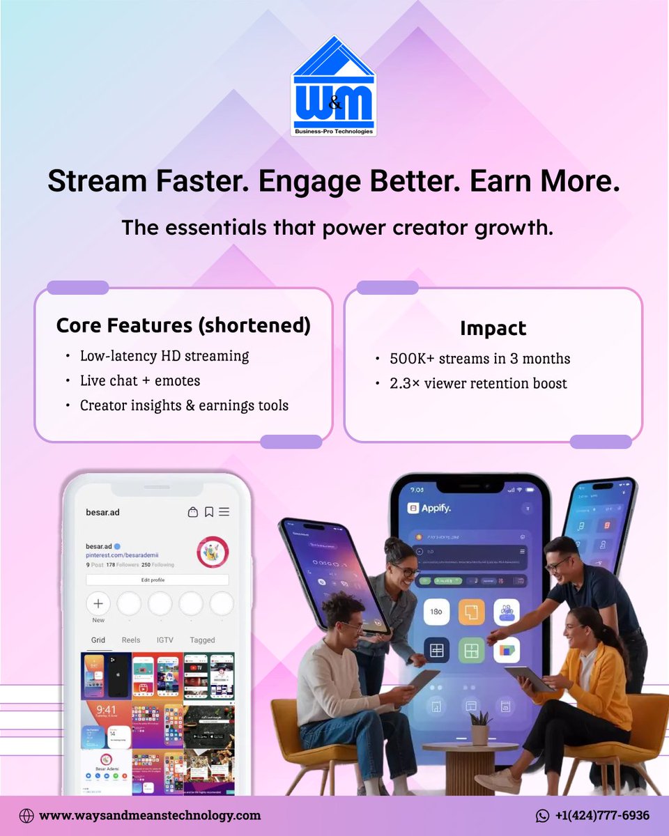 WMTechnology's tweet photo. Built a custom live-streaming app for gamers at @WMTechnology.

Real-time streams
Creator tools
Viewer engagement
See the journey and how we built it.
#WMTechnology #GameStreaming #TechForGamers https://t.co/A6zUCpR2kO