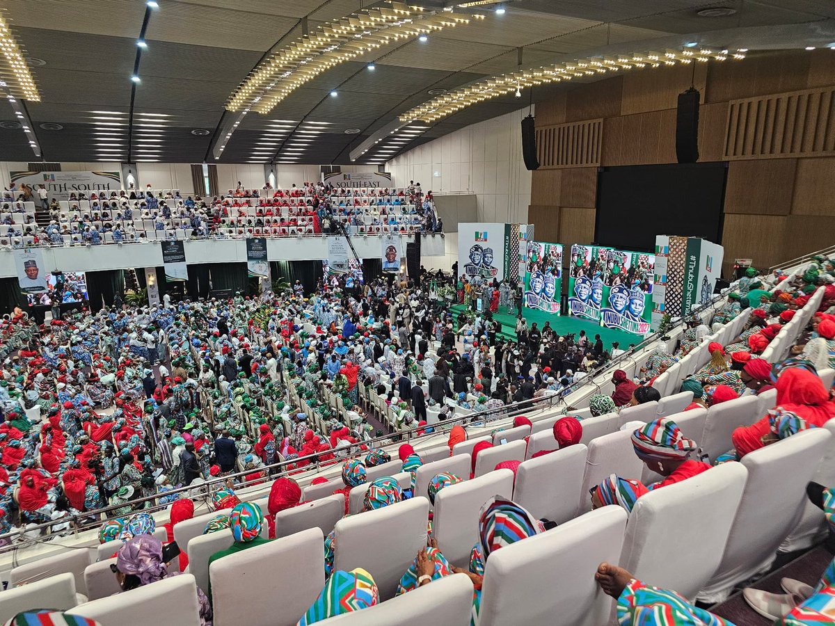 Commyhot1's tweet photo. See how full the BATICC is! 🔥

When women show up in their numbers, you know the conversation is serious. Women are ready! 🇳🇬
#APCWomenStakeholdersSummit #TinubuShettima2027 #RenewedAgenda
#APCWomen 
@SenRemiTinubu @ImmaculateIman @OfficialAPCNg @nentawe1 @aonanuga1956 @KukoyiBusola