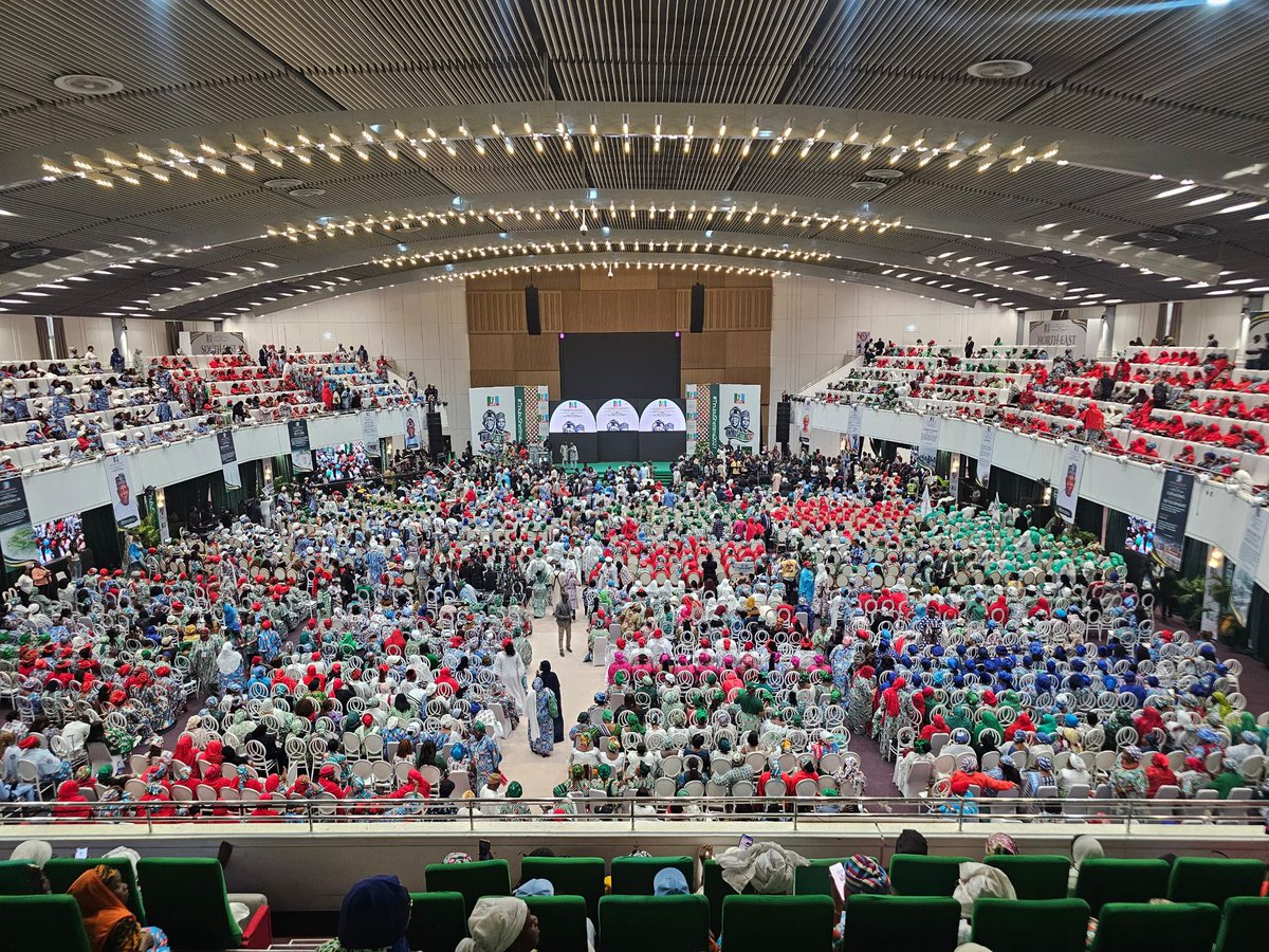 Commyhot1's tweet photo. See how full the BATICC is! 🔥

When women show up in their numbers, you know the conversation is serious. Women are ready! 🇳🇬
#APCWomenStakeholdersSummit #TinubuShettima2027 #RenewedAgenda
#APCWomen 
@SenRemiTinubu @ImmaculateIman @OfficialAPCNg @nentawe1 @aonanuga1956 @KukoyiBusola