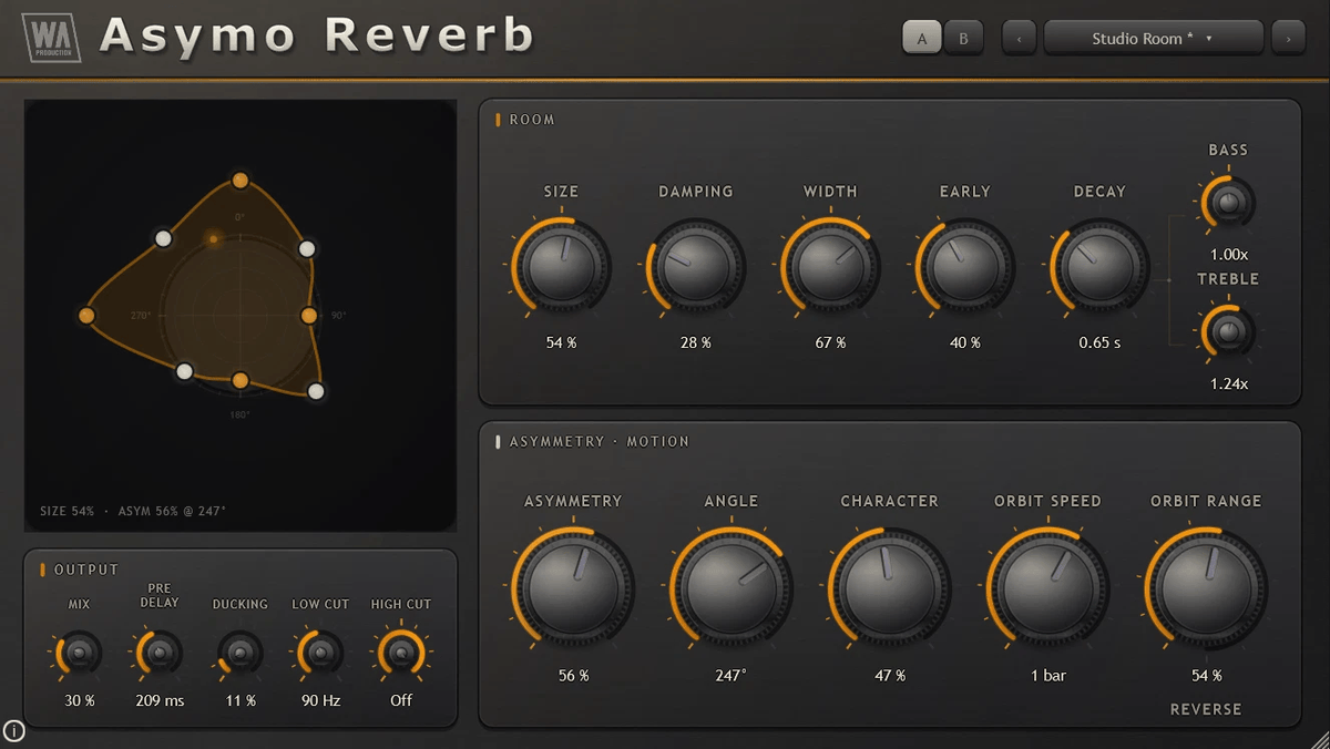 WAProdSound's tweet photo. Introducing Asymo Reverb, a dynamic spatial reverb that lets you warp, rotate, and animate the room itself, from lush natural ambience to surreal moving soundscapes, all with stable pitch and phase.

Link: https://t.co/OWLXoDNK3Z https://t.co/D9SAmNClcm