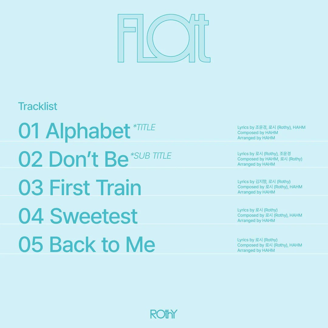 KpopGirlzBands1's tweet photo. #Rothy EP: Flat #Tracklist https://t.co/elmMahfLU0