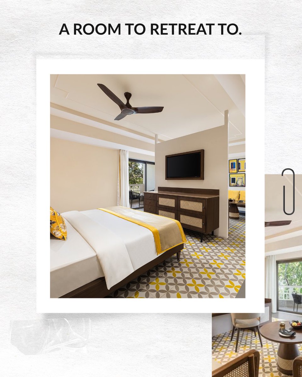 yellowhousegoa's tweet photo. Rooms that remember Goa

Inside The Yellow House, Goa – IHCL SeleQtions, each room carries a quiet conversation between old Goan charm and contemporary comfort. Textured walls, thoughtful details and views that open to gardens, paddy fields and the Anjuna landscape make every https://t.co/qccpbJPXuz