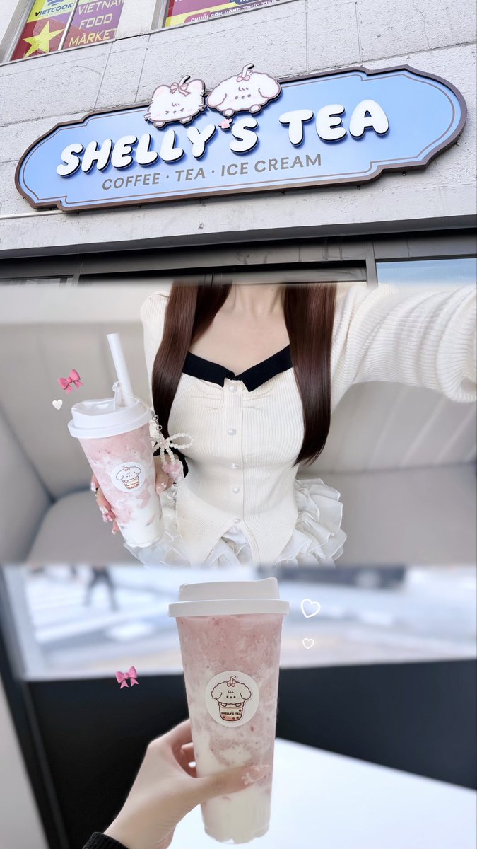 pokpoktr's tweet photo. 📍SHELLY'STEA(池袋)
西池袋にオープンしたミルクティー屋さん🐈‍⬛🎀
ジャスミンミルクティーも美味しかったけどいちごヨーグルトスムージーがめっちゃ美味しかったからおすすめ😿🍓🥛
プレオープン中で1杯買ったら1杯無料券もらえた> ·̫ <✨ https://t.co/xidh13Leb8