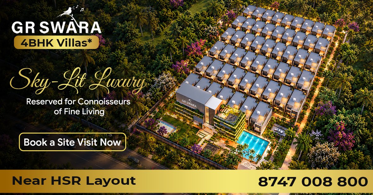 GRConstructions's tweet photo. Unrolling GR Swara by GR Constructions - an elite realm of bespoke 4BHK sunlit row-houses neighboring HSR Layout.
Created for buyers who cherish architectural artistry and seek absolute opulence.
📞 Step into elevated living: 8747 008 800
.
.
.
#GRConstructions #GRSwara https://t.co/Y0Iituxa4a