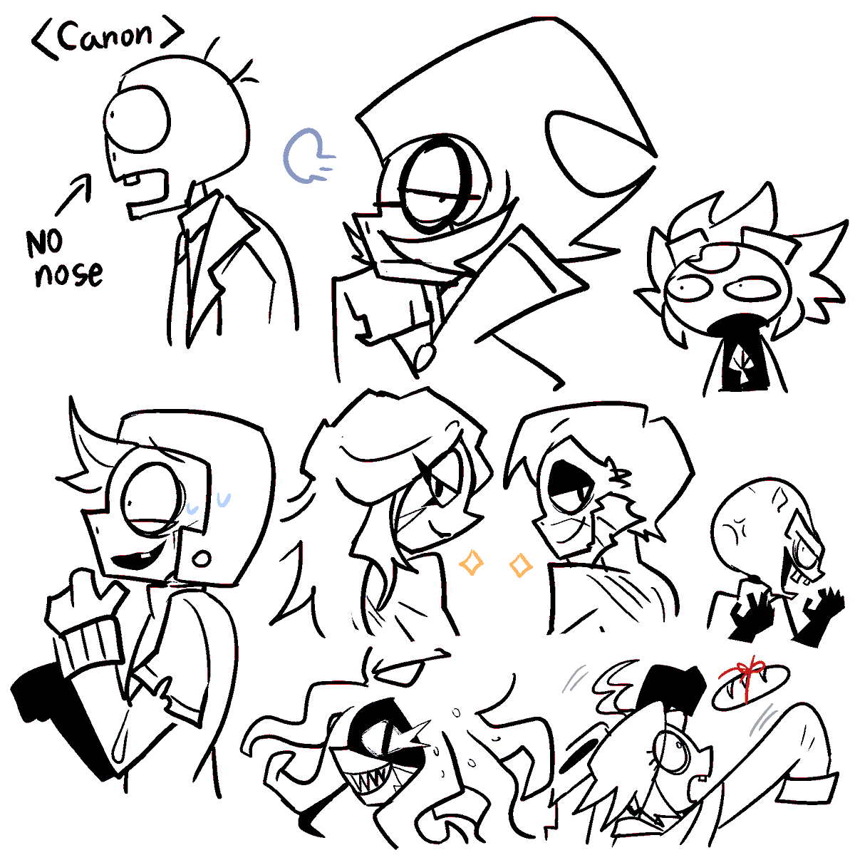 Profbrainrot's tweet photo. I know that we can't see the nose from zombies' side view face but I'm going to give them nose cuz I'm evil #pvz https://t.co/1uGYa4MY6M