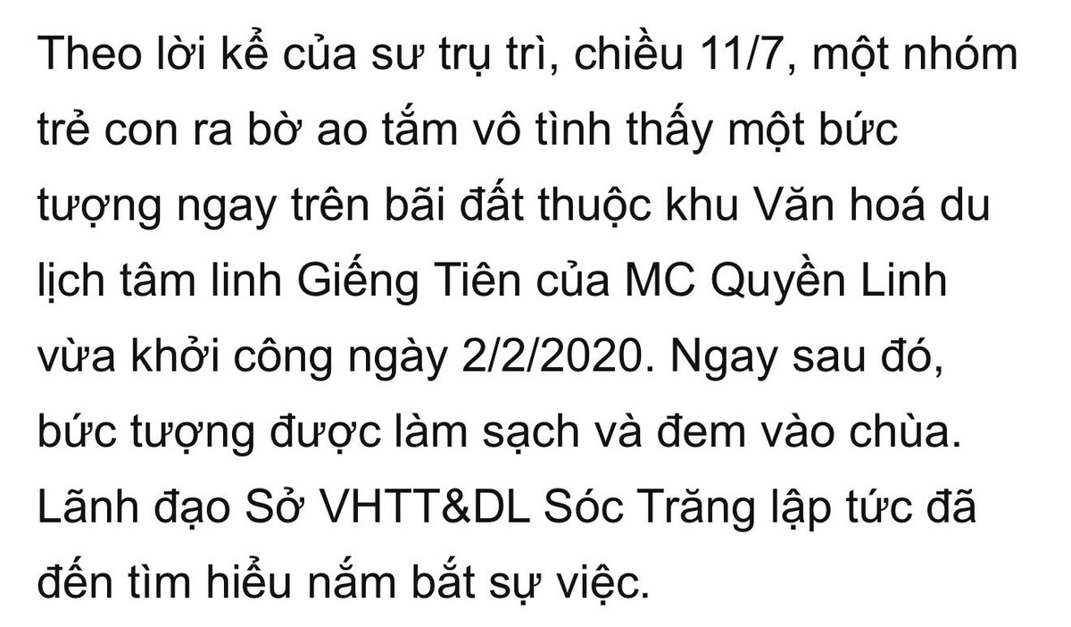 caucasaigon0303's tweet photo. Quyền Linh ăn ở có đức nên tượng Phật bất ngờ xuất hiện trên khu du lịch của Quyền Linh để thu hút thêm khách du lịch cũng dễ hiểu thôi mà https://t.co/rHiPOZP2rx