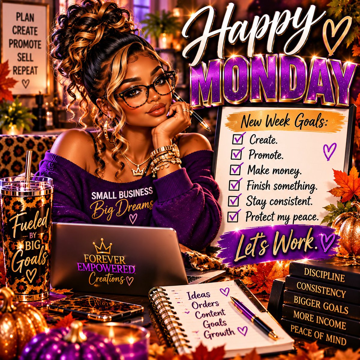 ForeverEmpower2's tweet photo. Monday energy 💜✨ Focused, motivated, and ready to make this week count. 🔥
#MondayMotivation #NewWeekEnergy #KeepBuilding https://t.co/DEtHdWn6Gt