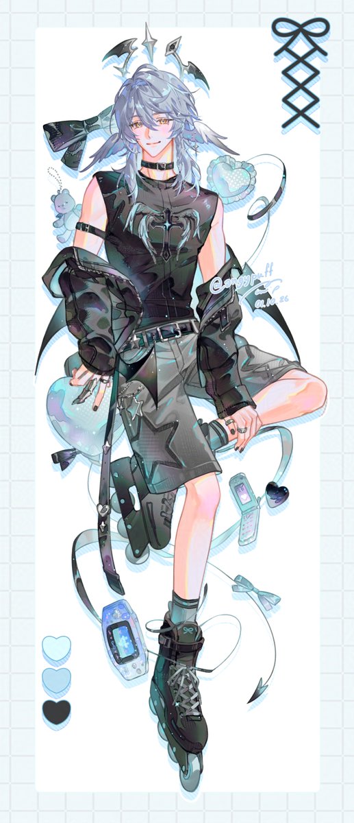 angypuff's tweet photo. 💙🖤🪽

#SundayHSR https://t.co/RKt4ol36yJ