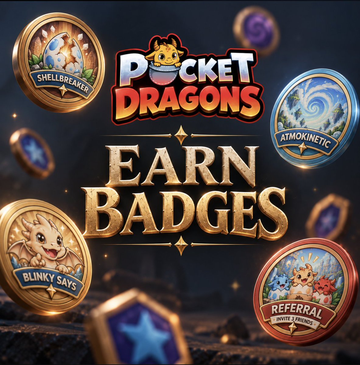 djsamwithers's tweet photo. HOW TO EARN A WL SPOT FOR @Pocket_Dragons_ 🐉

Badges are your path to a chance at WL - and they’ll matter A LOT beyond mint.

There are currently 11 badges to hunt down - 2 more coming this week, with more on the way.

Here's how they work 🧵👇 (1/7) https://t.co/9JfLxaSya2