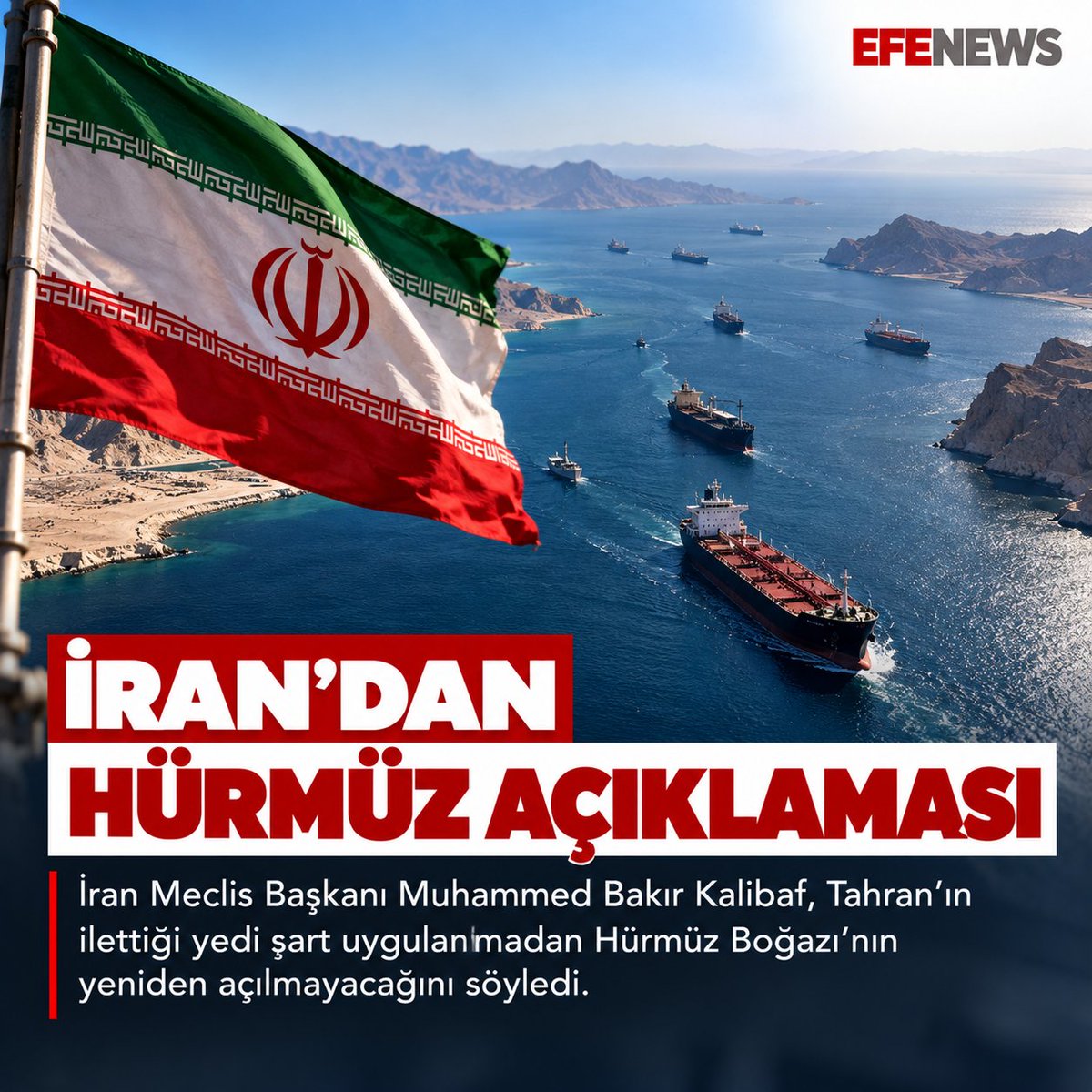 efenewstr's tweet photo. 🌍 İRAN’DAN HÜRMÜZ BOĞAZI AÇIKLAMASI

#İran #HürmüzBoğazı #Kalibaf #Dünya #EFENEWS https://t.co/Yz43L3OWiB