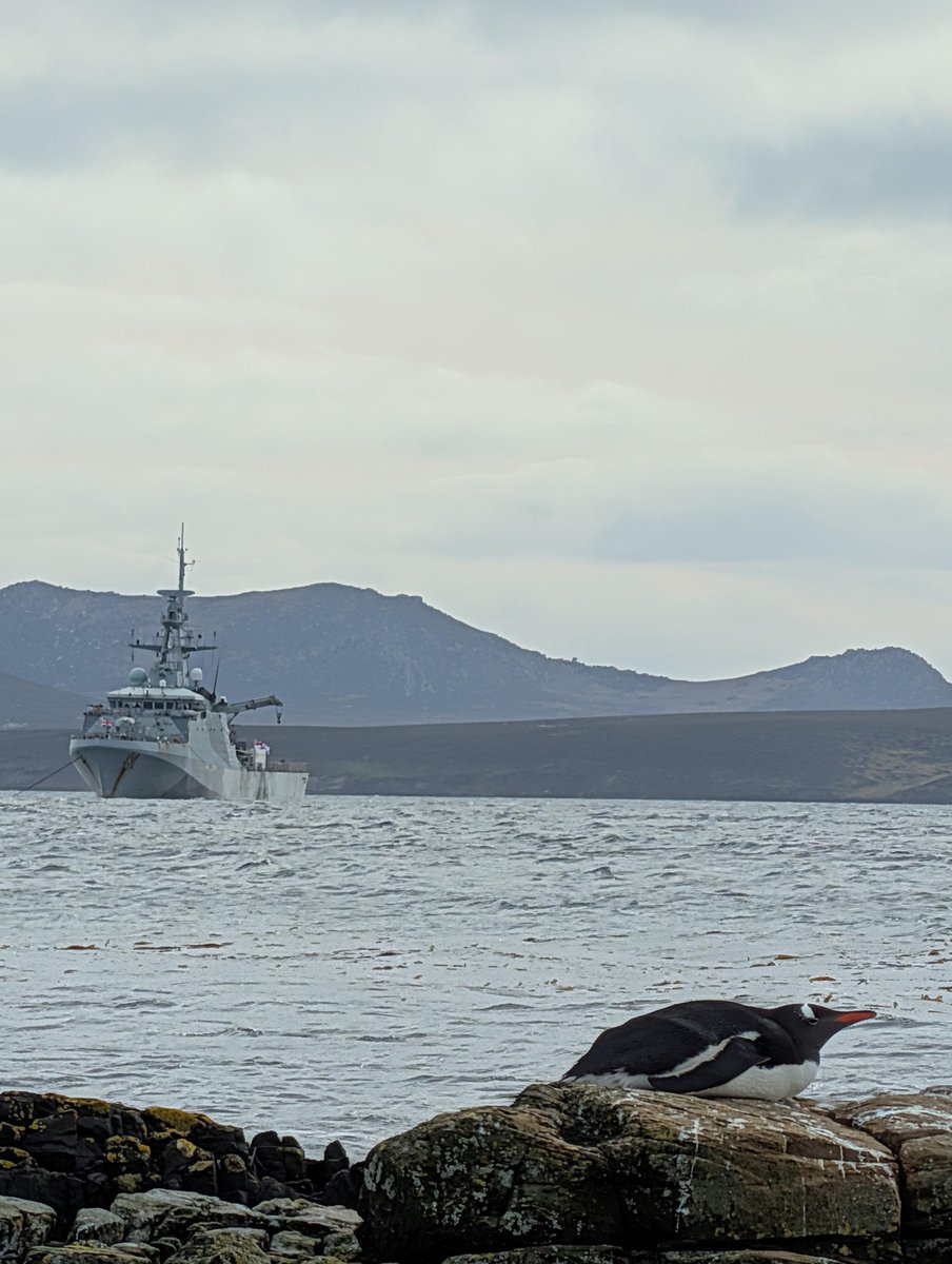 HMS_Medway's tweet photo. After some pretty rough seas, it was great to get some fresh air and solid ground beneath our feet! 🌊⚓️

Some of HMS MEDWAY’s Ship’s Company visited the HMS COVENTRY Memorial, while others enjoyed a stroll along the beach and the scenery of Pebble Island. 🇬🇧

#HMSMedway https://t.co/88ZvAhHFvd