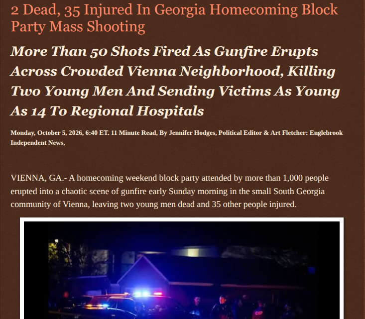 ArtFletcher9's tweet photo. 2 Dead, 35 Injured In Georgia Homecoming Block Party Mass Shooting https://t.co/YzUTu1kX9k via @Englebrooknews #Georgia #ViennaGA #DoolyCountyGA #Homecoming #BlockParty #MassShooting #Suspects #Wanted @HRG_Media @LodiNJNews @fordmb1 @SarahGeving1 @Shannon96574094 @DanCook26214426 @Daytobehappy @janninereid1 @gator4kb18 @TrumpWasRite2 @KathyKbrose @RobGerundo @JimBobW49