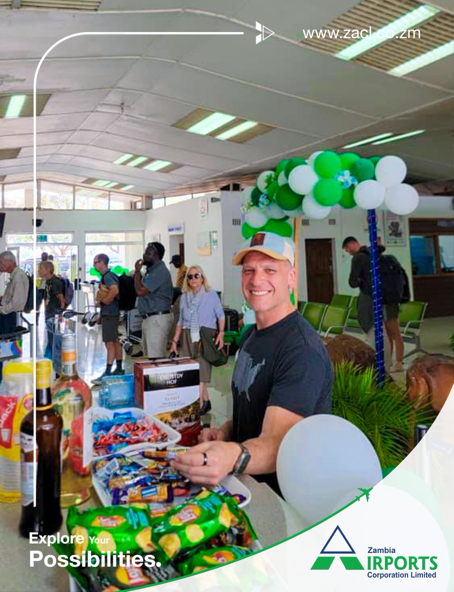 ZambiaAirports's tweet photo. #TeamZACL has a little something to brighten your day at Mfuwe International Airport! โจ
If youโre passing through Mfuwe, stop by our Customer Service Week stand, pick up a treat and enjoy a little something on us.
#GatewayToPossibilities #KeepFlying #TheExtraMile https://t.co/OkcHNdlptr