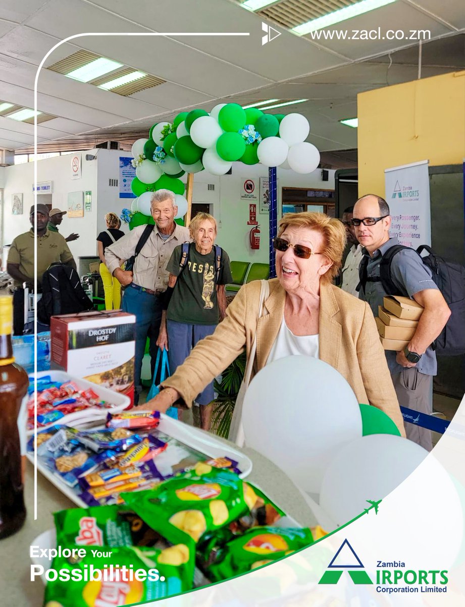 ZambiaAirports's tweet photo. #TeamZACL has a little something to brighten your day at Mfuwe International Airport! โจ
If youโre passing through Mfuwe, stop by our Customer Service Week stand, pick up a treat and enjoy a little something on us.
#GatewayToPossibilities #KeepFlying #TheExtraMile https://t.co/OkcHNdlptr