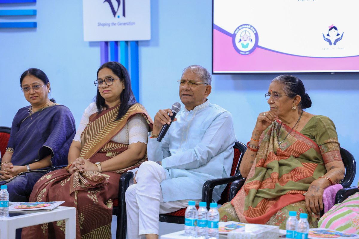 GovindLDholakia's tweet photo. 19 years ago, SRK Knowledge Foundation (@srk_kf)  began the #BhagyalaxmiYojana to support families in giving their daughters the opportunities they deserve to learn, grow and move ahead in life.

What started with supporting 9 families has now reached 24 families. Every family supported through this initiative is a reminder that when a girl is given the right opportunities, she can shape not only her own life, but the future of an entire family. I have always believed that #givingbacktosociety does not require going far, sometimes it simply means standing beside a family when they need support the most.

It was a pleasure to have Dr. Niharika Patel ji and Smt. Mitaben Goswami ji, Hon. Education Inspectors working closely with the District Education Office (DEO), Surat join us in our event. Their presence significance to the occassion that celebrated daughters, supporting families and believing in the possibilities that lie ahead.

Bhagyalaxmi Yojana continues to be a meaningful step towards empowering daughters and strengthening families. May every girl grow up with the confidence to dream, the opportunity to learn and the freedom to build her own future.

#purepurpose #empoweringwomen #EmpoweringDaughters #NiharikaPatel #MitabenGoswami