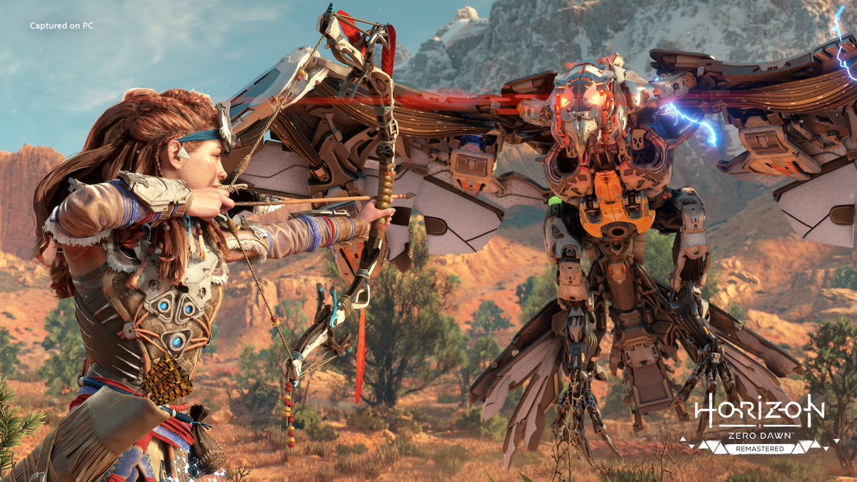 NixxesSoftware's tweet photo. Start with Aloy’s first post-apocalyptic adventure or continue the epic story into the Forbidden West. Tell your backlog you’ll be a while...

Grab #HorizonZeroDawnRemasteredPC and #HorizonForbiddenWestPC with big discounts during the PlayStation PC Autumn Sale on Steam! 🏹🍂 https://t.co/eNRqPWSUwZ