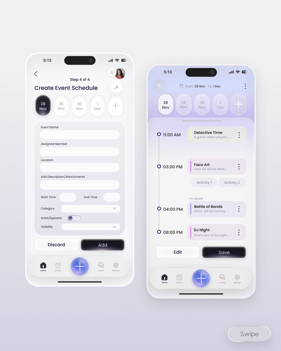 pixelsarchive_'s tweet photo. Building a smoother app experience for event planners. 📱✨
📥 Need a designer for your app idea? Let’s collaborate.
.
 #productdesign #uiuxdesign #productdesigner #interfacedesign #interactiondesign #uxui #uxdesigner #uidesigner #uxdesign #mobileappdesign #figma #appdesign https://t.co/VxoGFCR8vY