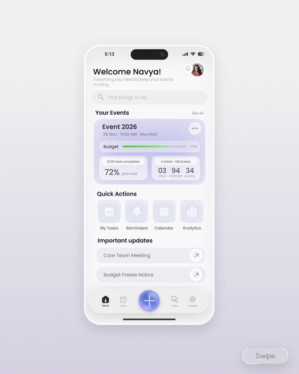 pixelsarchive_'s tweet photo. Building a smoother app experience for event planners. 📱✨
📥 Need a designer for your app idea? Let’s collaborate.
.
 #productdesign #uiuxdesign #productdesigner #interfacedesign #interactiondesign #uxui #uxdesigner #uidesigner #uxdesign #mobileappdesign #figma #appdesign https://t.co/VxoGFCR8vY