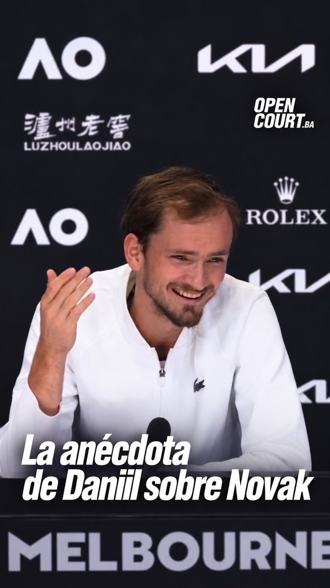 OpenCourtBA's tweet photo. Una linda historia entre Daniil Medvedev y Novak Djokovic 🥹 https://t.co/lRk0ypBkhn