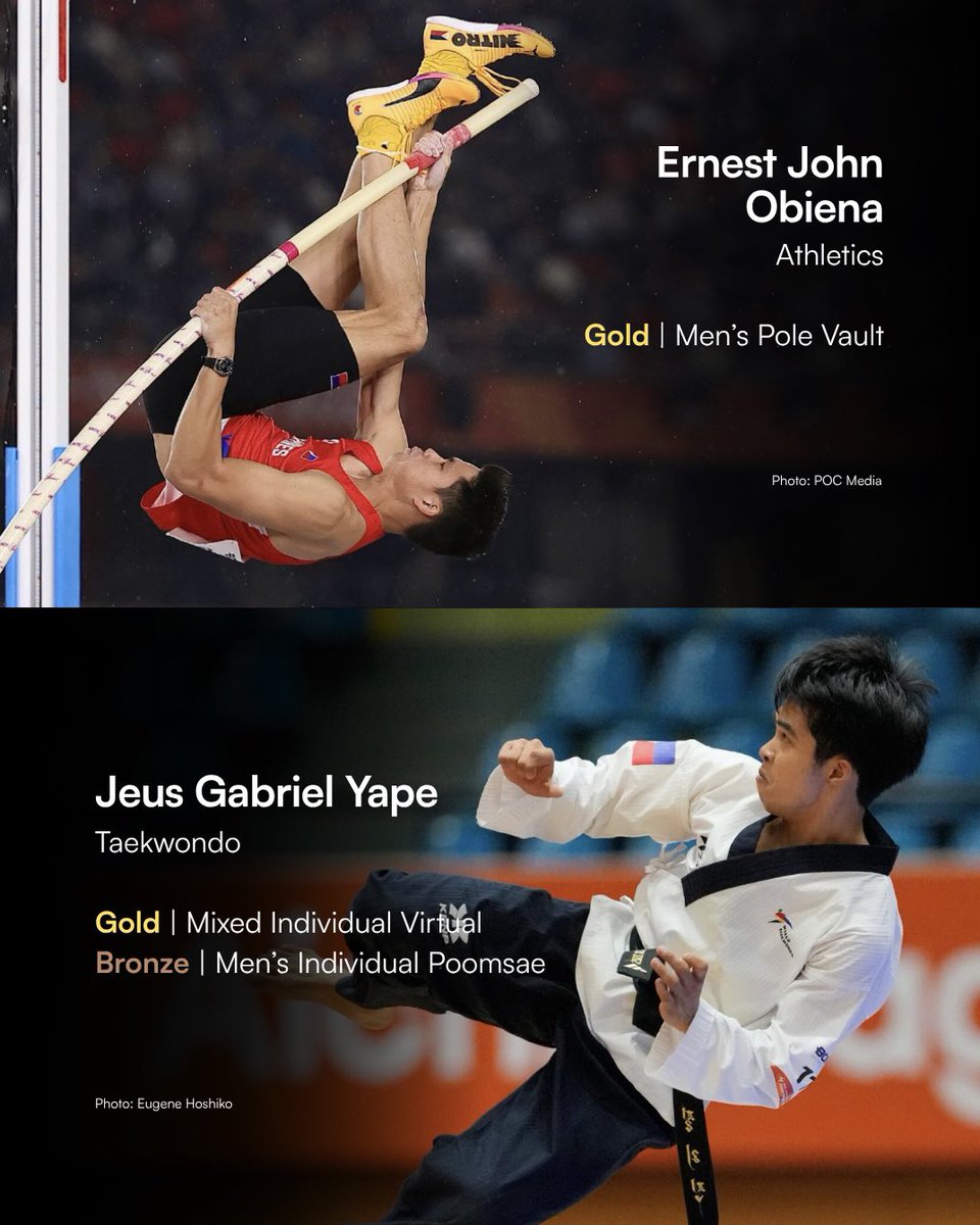 TourismPHL's tweet photo. THE FILIPINO RISE 🇵🇭

29 medals. Our biggest Asian Games haul in six decades. 🏅

Behind every medal is a Filipino who trained endlessly for our flag. Behind every near-miss is one who trained just as hard.

Mabuhay ang mga atletang Pinoy!

#DiscoverMoreToLove
#LoveThePhilippines
#PinoyPride