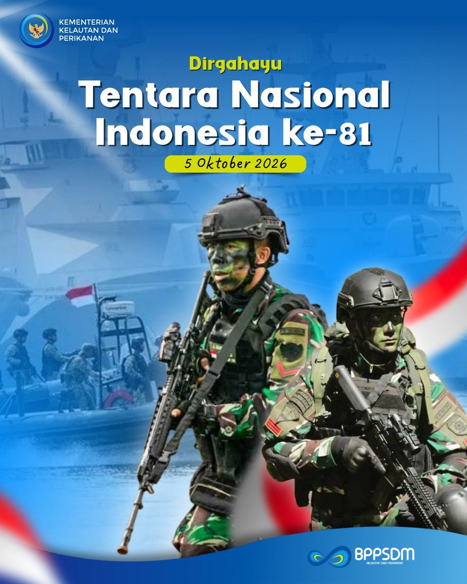 bpmkp_maros's tweet photo. 🇮🇩 Dirgahayu Tentara Nasional Indonesia ke-81

BPMKP Maros mengucapkan Selamat HUT ke-81 TNI.

Terima kasih atas dedikasi dan pengabdian para prajurit dalam menjaga kedaulatan, keutuhan, dan keamanan Negara Kesatuan Republik Indonesia.

#HUTTNIke81 #TNI #DirgahayuTNI https://t.co/48RjbXSF65