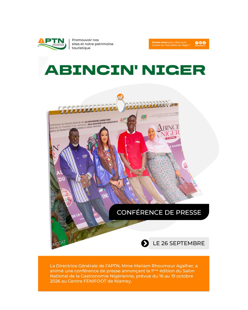 visitnigerne's tweet photo. Un mois riche en rendez-vous qui contribuent à faire vivre, valoriser et rayonner le patrimoine touristique et culturel du Niger.

Parcourez les temps forts de l’actualité. 👇 3/3 https://t.co/CFzwvIVk4x