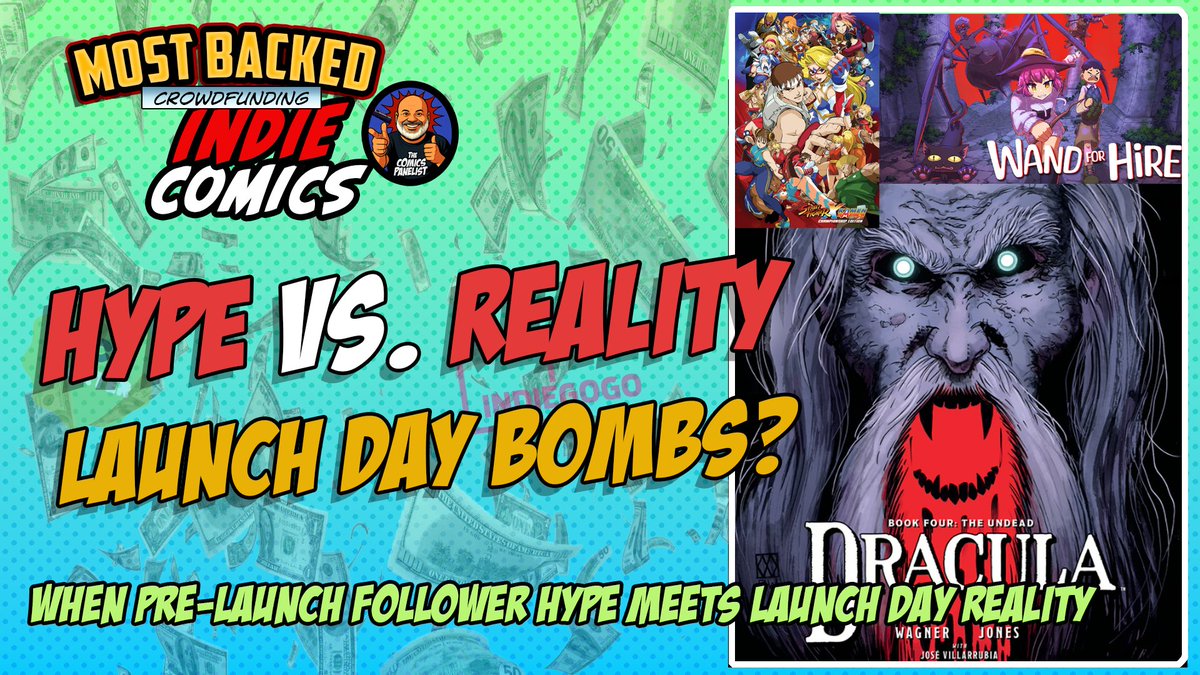 comicspanelist's tweet photo. #mostbackedIndieComics is up!
Pre-launch hype vs. Day One reality: what do backer conversion rates actually tell us about indie comic campaigns?

#Dracula: Book Four, 
#WandForHire
#Kamenamerica 
#StreetFighter 
and the 853-backer wall !

https://t.co/Mf4CIoVSTs

#IndieComics https://t.co/J4ovyWyDi0