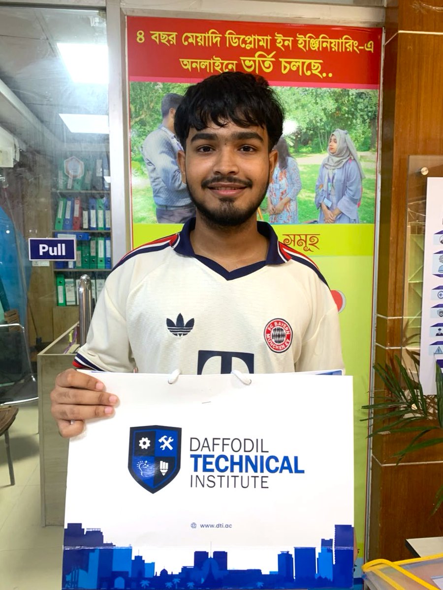 DaffodilTe603's tweet photo. Daffodil Technical Institute-এ ভর্তি হচ্ছে ২০২৬-২৭- শিক্ষাবর্ষে! 🎓

ভর্তি কার্যক্রমের পাশাপাশি থাকবে ক্যারিয়ার কাউন্সেলিং, প্রজেক্ট শোকেজসহ নানা আকর্ষণীয় আয়োজন।তাই দেরি না করে আপনার ক্যারিয়ারের নতুন যাত্রা শুরু করুন Daffodil Technical Institute-এর সঙ্গে।

#DTI #Admission https://t.co/48adQRS5pG