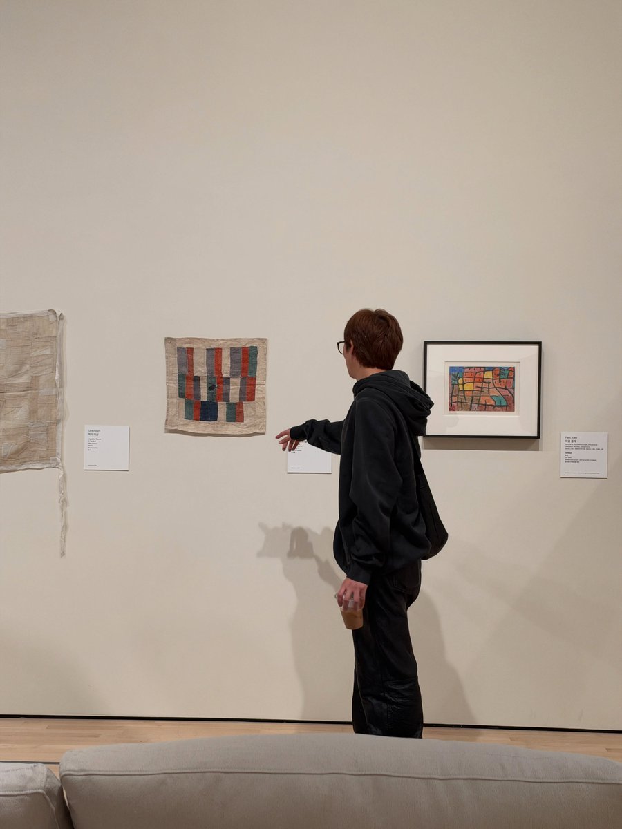 DeanEverAfter's tweet photo. This is so special to me, Namjoon getting to take in the final project, see the culmination of all the work and heart he put into the exhibition, just getting to soak it all in 🥺💝 https://t.co/u9JrO5X7Vh
