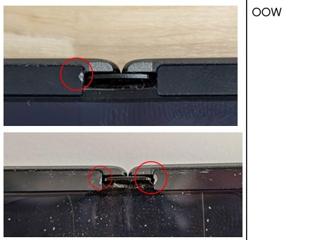 RhodEvans's tweet photo. @madebygoogle Sent my Pixel 10 Pro Fold for in-warranty repair for a blank inner screen. The repair depot misclassified normal friction wear in the plastic hinge bezel as a "cracked screen" and want £570! Pre-despatch photos prove the screen is pristine. Case: 1-3573000041454. https://t.co/hM381mb9Fo
