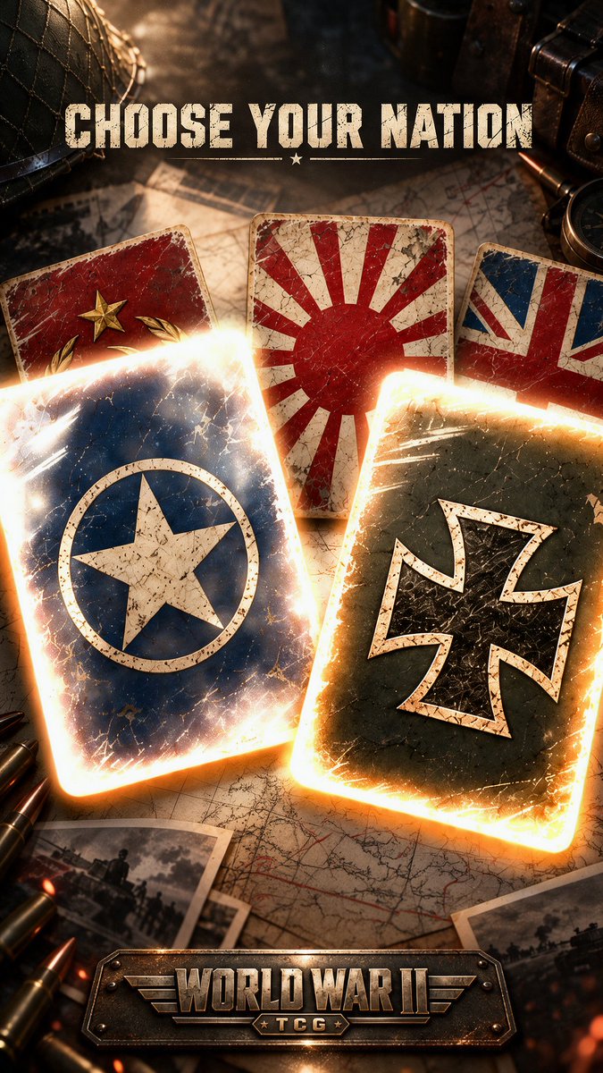 GFAL_Official's tweet photo. The WWII: TCG faction votes are in! The Commanders have spoken:
🇺🇸 American
🇩🇪 German

Two factions came out on top. Now we want to know which one will dominate once the cards hit the battlefield. https://t.co/m4NO9b1msU