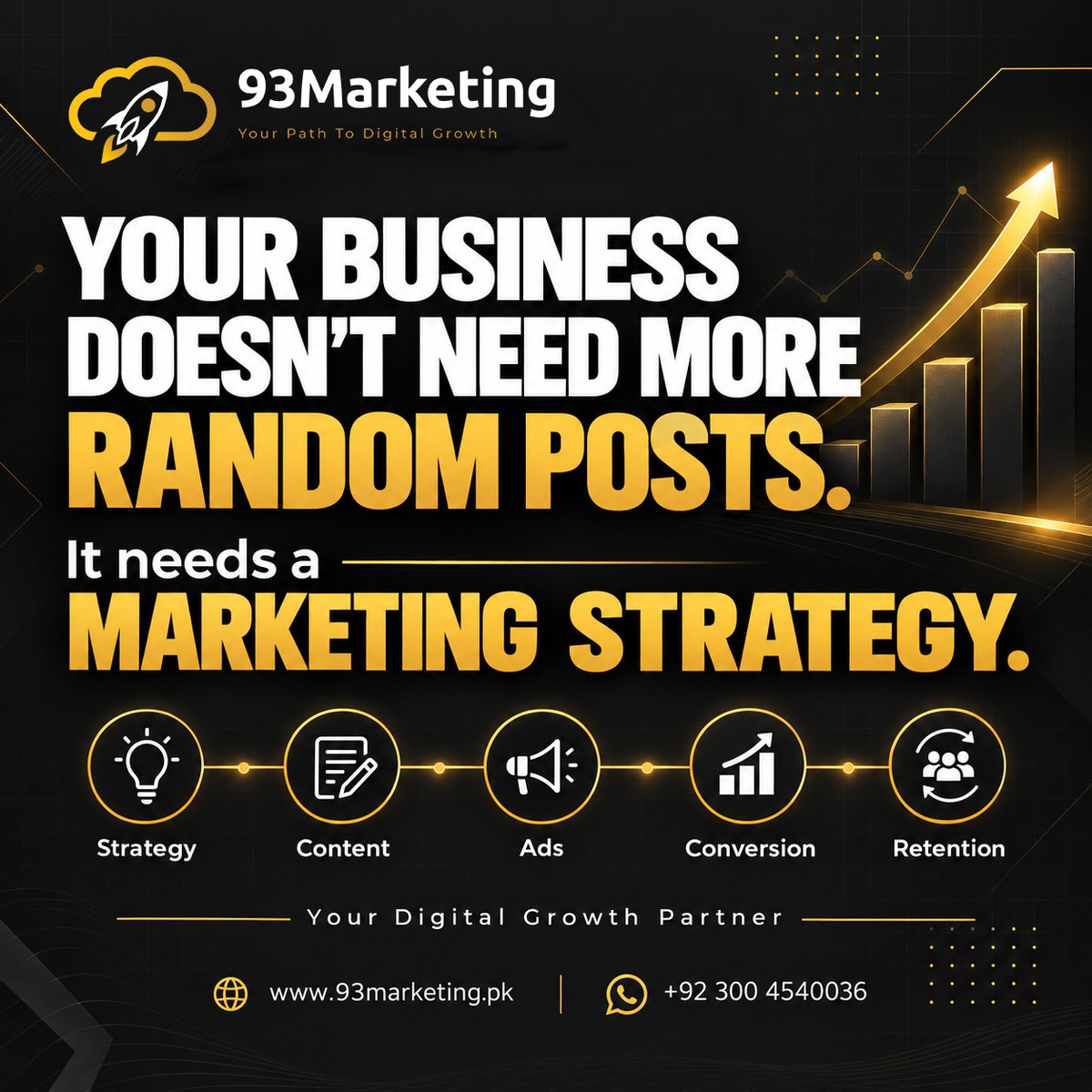 93digimarketing's tweet photo. Posting every day doesn’t automatically grow a business.

The real question:

What happens after someone sees your content?

At 93Marketing, we build systems that connect strategy, content, ads, conversion &amp; retention.

More content ≠ more growth.

DM “GROW”.

#marketingtips https://t.co/IDyiA5g7DW