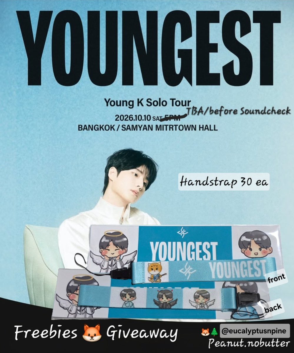 eucalyptusnpine's tweet photo. 🌞Giveaway✨️pls rt
Handstrap🔸️Lanyard
(Coloured Hand drawing art จากconceptบั้ม𝐘𝐎𝐔𝐍𝐆𝐄𝐒𝐓&amp;Denimalz Ke)
<30ea>
20261010 tba/bf sc
🚪Hall nearby

#YOUNGESTinBKK
#youngk_solo_tour_youngest https://t.co/UyQQNXEQ5W