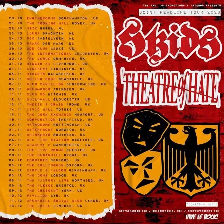 SAIABCT's tweet photo. Skids &amp; Theatre Of Hate 🎭

*Tickets https://t.co/hfSd3eQ3wc

Kirsten Adamson &amp; The Tanagers 
Supporting The Proclaimers 
 
*Info &amp; Tickets: https://t.co/rxnSc6WzQw

@sgomusic @Scaryb @LNPPromotions 
@1980sRewind @NewWaveAndPunk
@ScotsPostPunk @LouderMediaUS https://t.co/aAvzqHFx6N