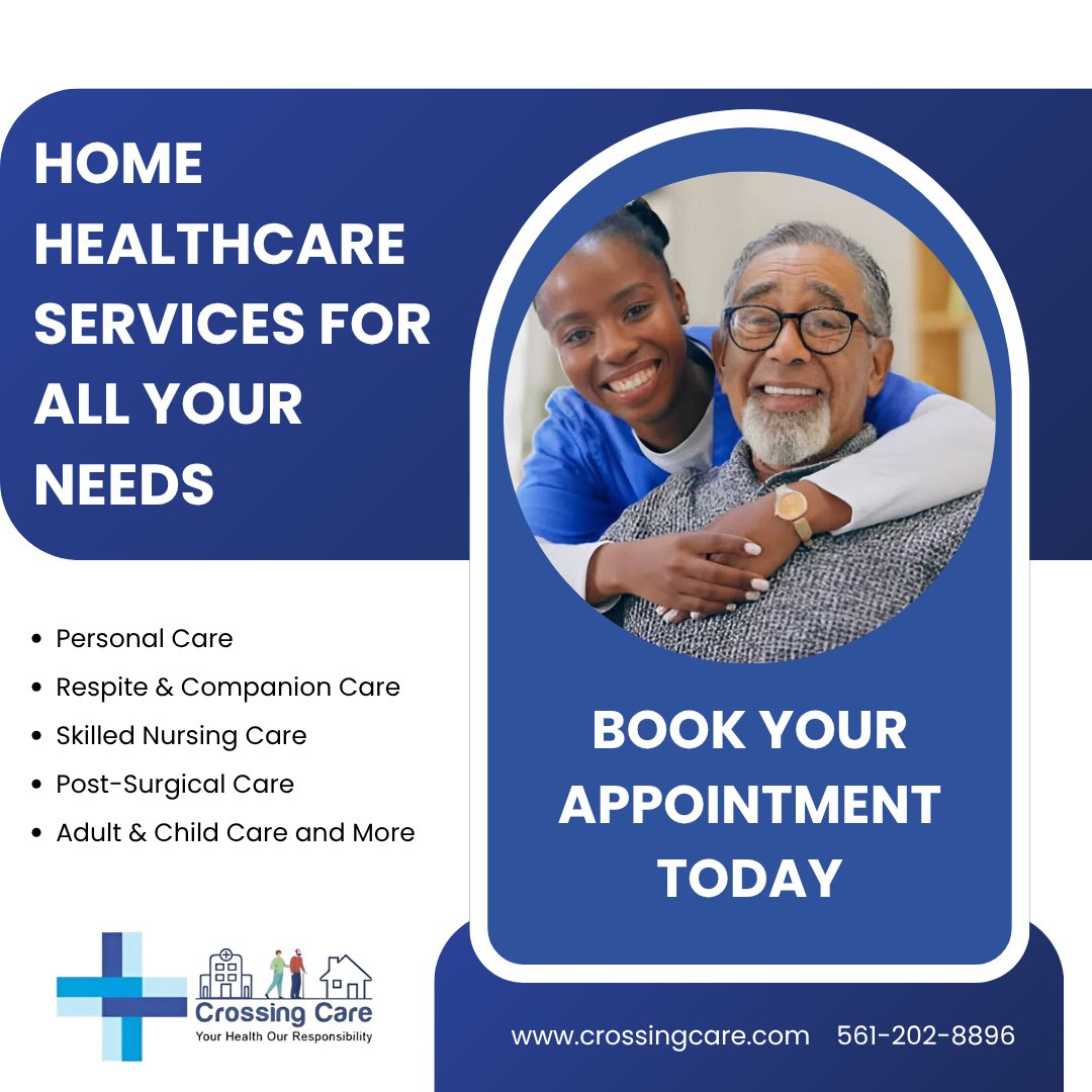 crossing_care's tweet photo. Crossing Care provides compassionate home healthcare services designed to support individuals and families with their everyday healthcare needs.

📞 Call us today: (561) 202-8896

🌐 https://t.co/NGti8EJt4r

#crossingcare #homehealthcare #homehealthcareservices #healthcareathome https://t.co/vVJYO6KsW4