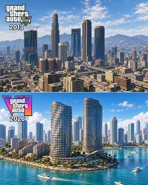 AnnaGrey_sp's tweet photo. The jump in visual quality and map detail for GTA VI is unbelievable lol. Rockstar really spent every year of development making this look unreal.😎😎

#Gaming #Twitch #Stream #GTA #GTAVI #News #Speed https://t.co/knXTaXqzYG