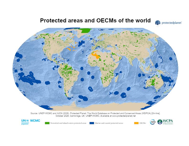 protectedplanet's tweet photo. 🌍 #ProtectedPlanet October 2026 update:

#WDPCA: 506,250 #ProtectedAreas covering 245 countries and territories and 7,749 #OECMs covering 18 countries and territories. 

#GDPAME: No new records in the October 2026 release.

Learn more ➡️ https://t.co/PEH4TF3tSN https://t.co/ZRj7Ciz5hF