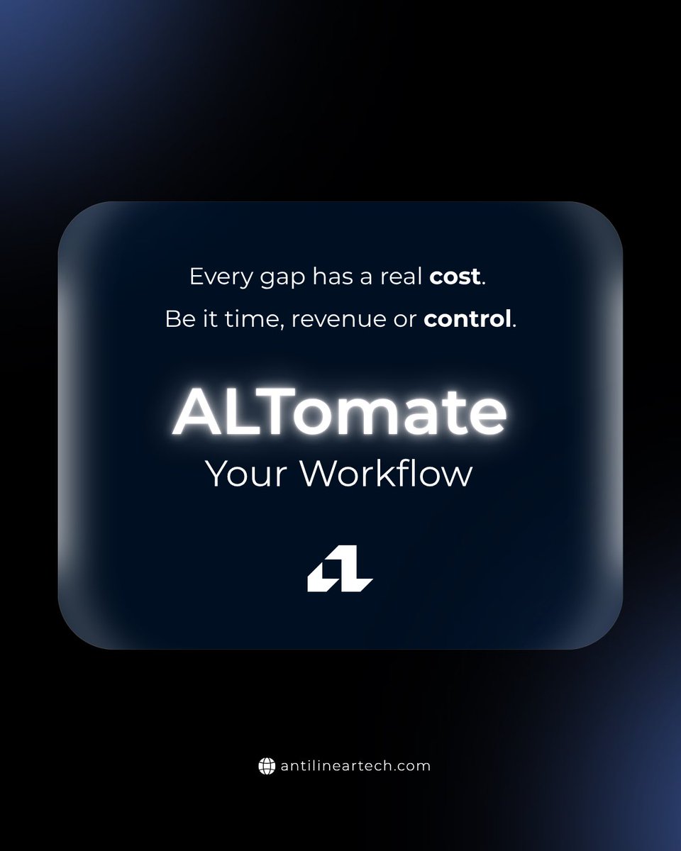 AntiLinearTech's tweet photo. Every gap costs you, time, money, and control you don't even notice slipping.
ALTomate your workflow.
Comment "SYSTEM" and let's fix what's actually costing you.
#ALT #DefyingLinearity #SystemsArchitecture #OperationalIntelligence #BusinessAutomation https://t.co/dr2ubOfj88
