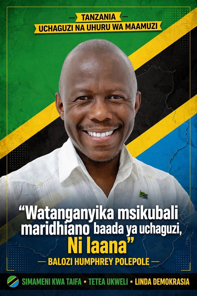immachriscodes's tweet photo. "Watanganyika msikubali maridhiano baada ya uchaguzi,Ni laana" -@-Balozi humphrey polepole.

Bado tunakuombea kwa Mwenyezi Mungu Kaka Humphrey polepole.Hatujakusahau.

Leo umetimia mwaka mmoja tangu madhulmati 
Yakuteke na kukuficha kusikojulikana.

#FreeHumphreyPolepole https://t.co/7y75Zzw0lG