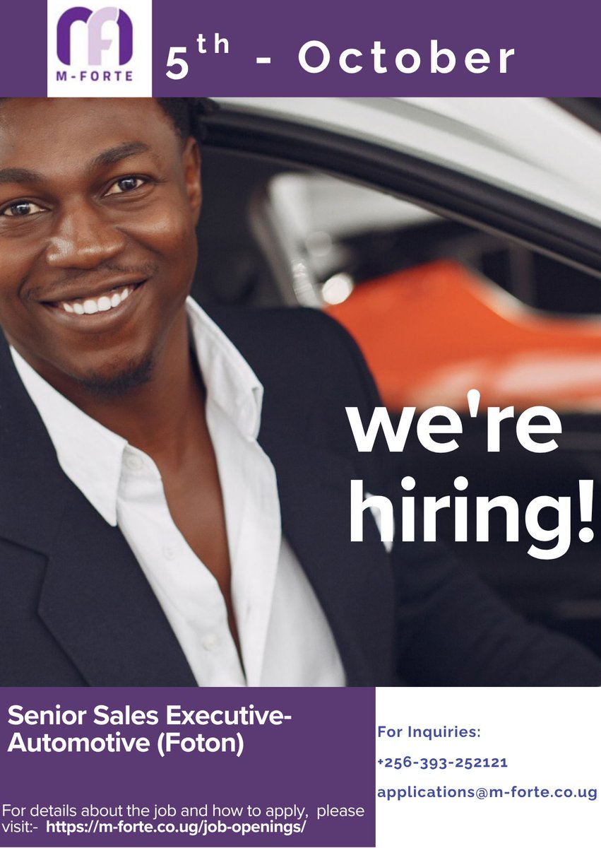 MForte_ug's tweet photo. We are hiring!... Visiti: https://t.co/6cgkTAbkmT for more details about the job https://t.co/8ekZ6XxLVW
