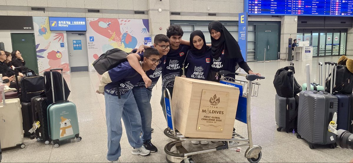 womenintechmv's tweet photo. Team Maldives has officially arrived in Korea! 🇲🇻🇰🇷🤖
Ready to represent the Maldives at the FIRST Global Challenge and take on an exciting week of innovation, teamwork and new experiences. Wishing the team all the very best! 🌏✨
#fgcteammaldives #roadToIncheon #f1rstglobal https://t.co/HC8iwEI7oc