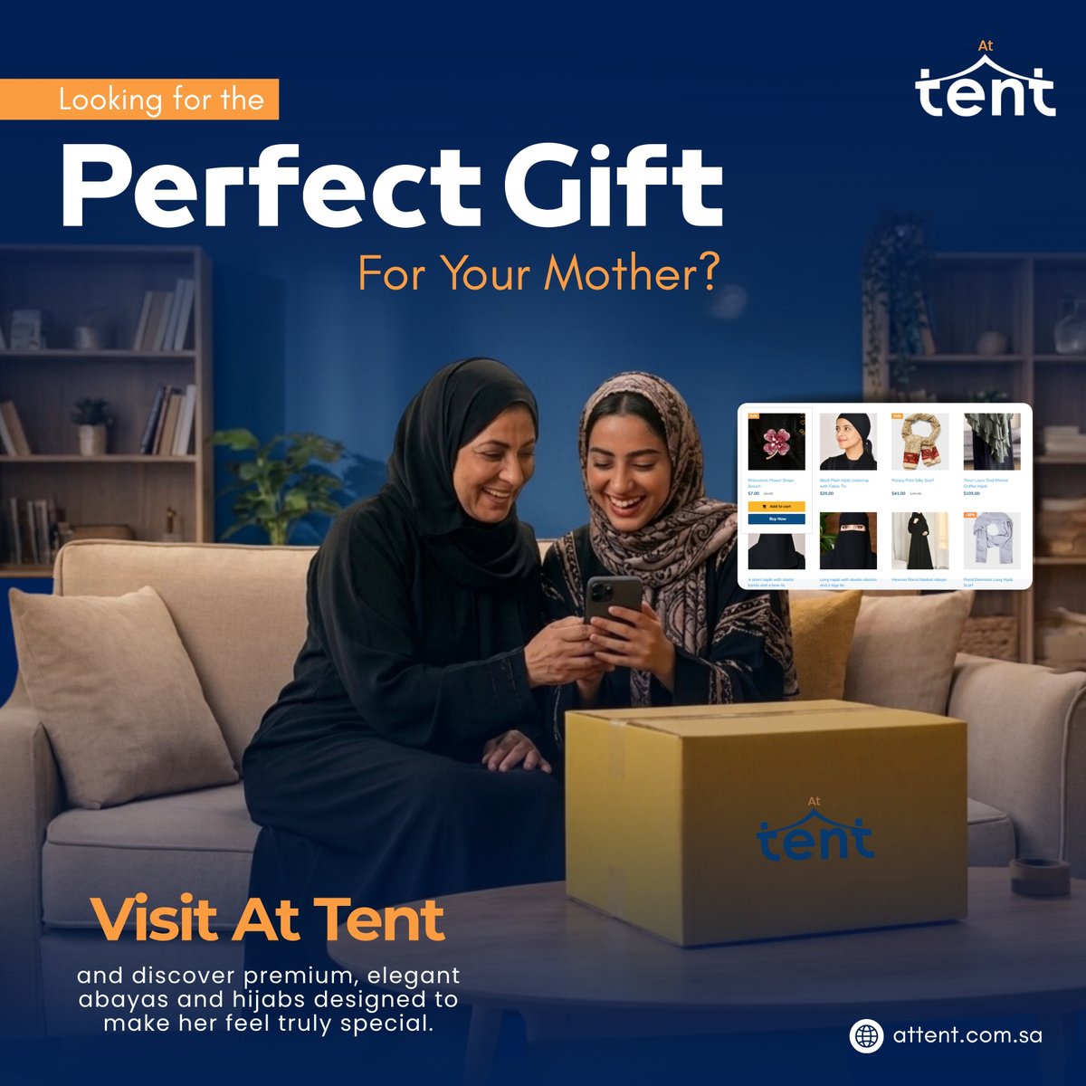 AtTent_sa's tweet photo. Looking for a special gift for your mother? 💝
Discover elegant abayas and hijabs at AtTent, and find something she’ll love.
#AtTent #Abaya #Hijab #GiftIdeas https://t.co/XECnNdqaEr