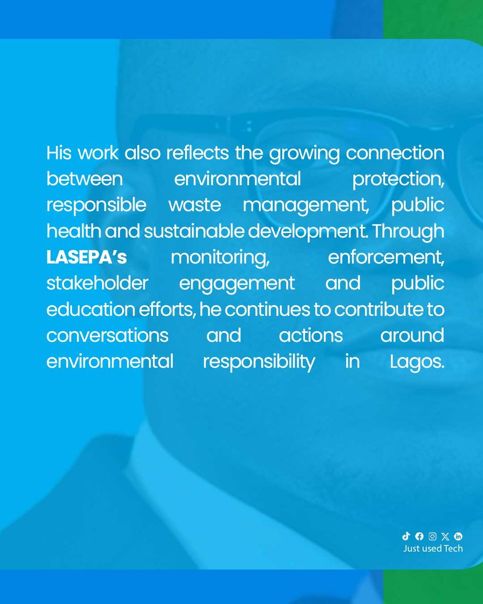 JustusedTech's tweet photo. We are honoured to welcome Dr. Babatunde Ajayi, General Manager and Chief Executive Officer of the Lagos State Environmental Protection Agency (LASEPA), as our Special Guest at Project 9–12.
We are getting closer! 2 DAYS TO GO!
#Project912 #JustUsedTech #LASEPA #Sustainability https://t.co/iWyBeIbYHP