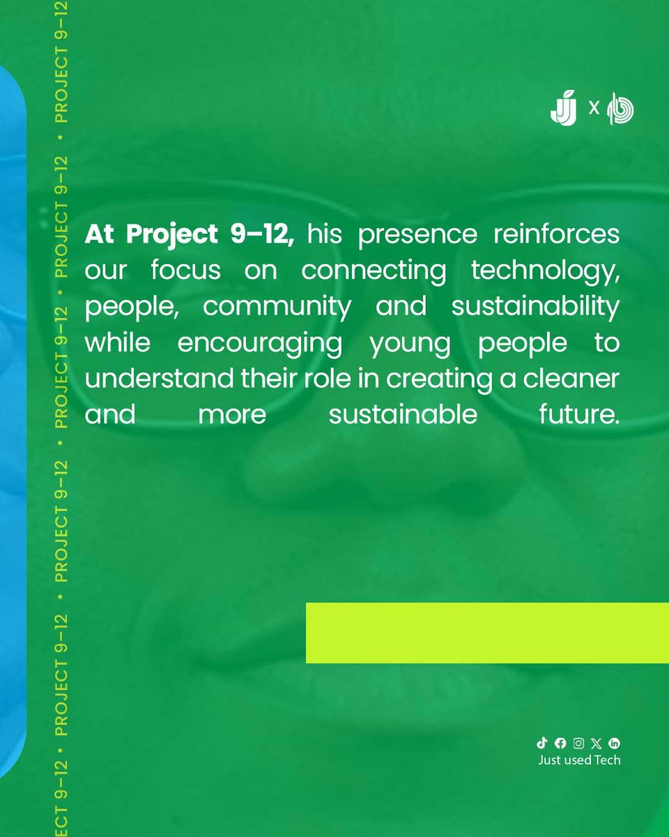 JustusedTech's tweet photo. We are honoured to welcome Dr. Babatunde Ajayi, General Manager and Chief Executive Officer of the Lagos State Environmental Protection Agency (LASEPA), as our Special Guest at Project 9–12.
We are getting closer! 2 DAYS TO GO!
#Project912 #JustUsedTech #LASEPA #Sustainability https://t.co/iWyBeIbYHP