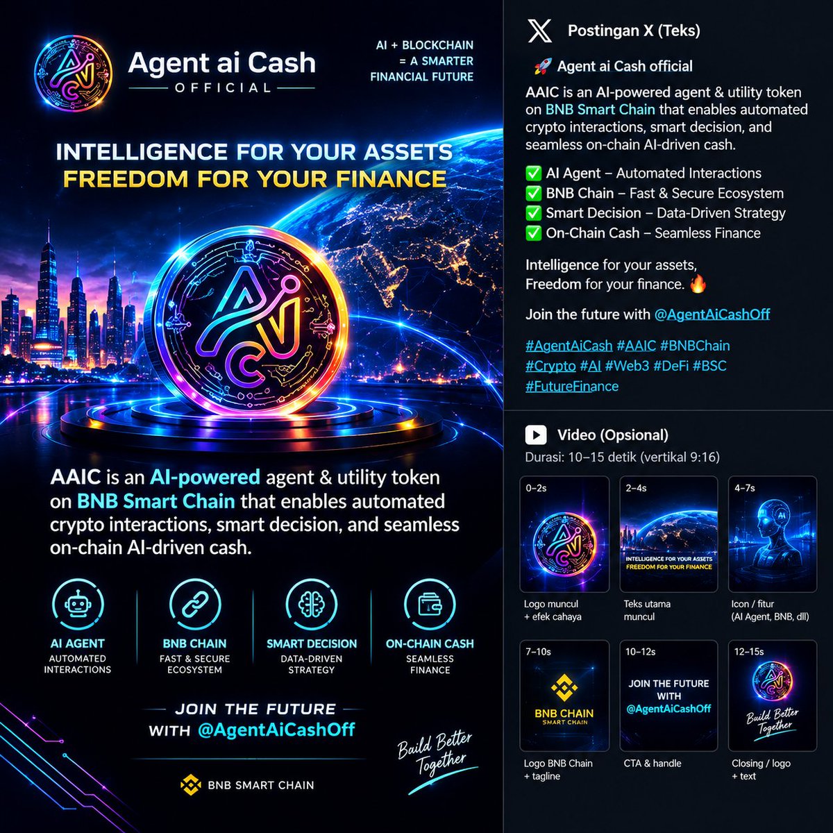 ressgag11's tweet photo. ๐ Meet Agent ai Cash โ AI + blockchain for smarter on-chain finance.
๐ง AI-powered | โก Automated | ๐ BNB Chain
Intelligence for your assets. Freedom for your finance.
@AgentAiCashOff
#AAIC #AgentAiCash #BNBChain https://t.co/WpPeV1Uovj