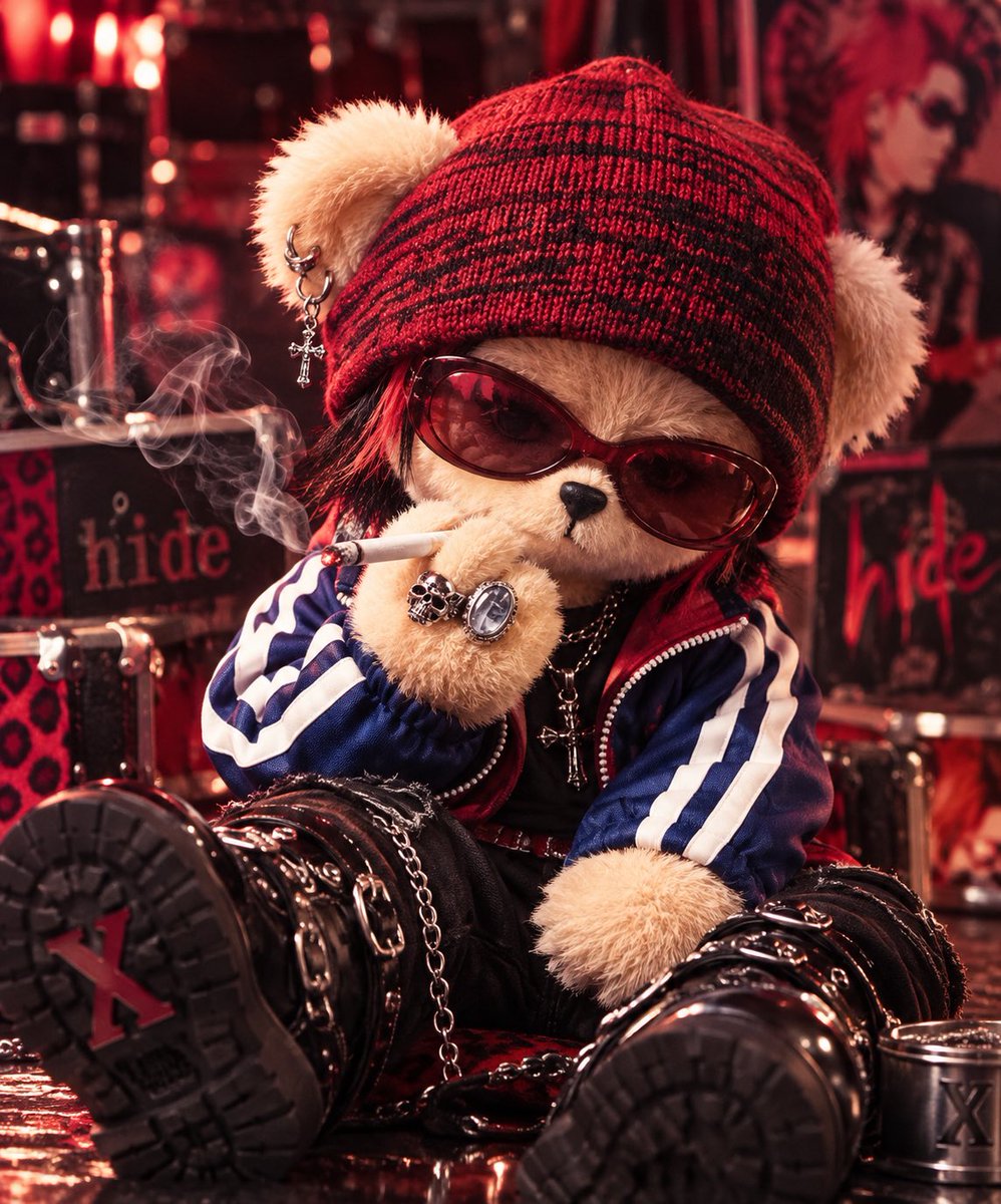 hide722yu's tweet photo. hideをイメージした、くま🧸ちゃん(*´罒`*)

 #hide
 #くま
 #画像どうぞ https://t.co/pBQNEeMbUX