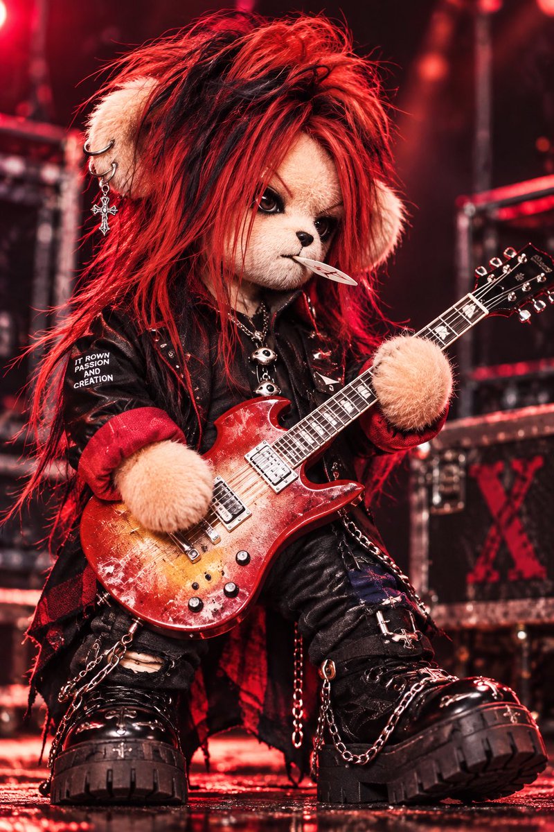 hide722yu's tweet photo. hideをイメージした、くま🧸ちゃん(*´罒`*)

 #hide
 #くま
 #画像どうぞ https://t.co/pBQNEeMbUX